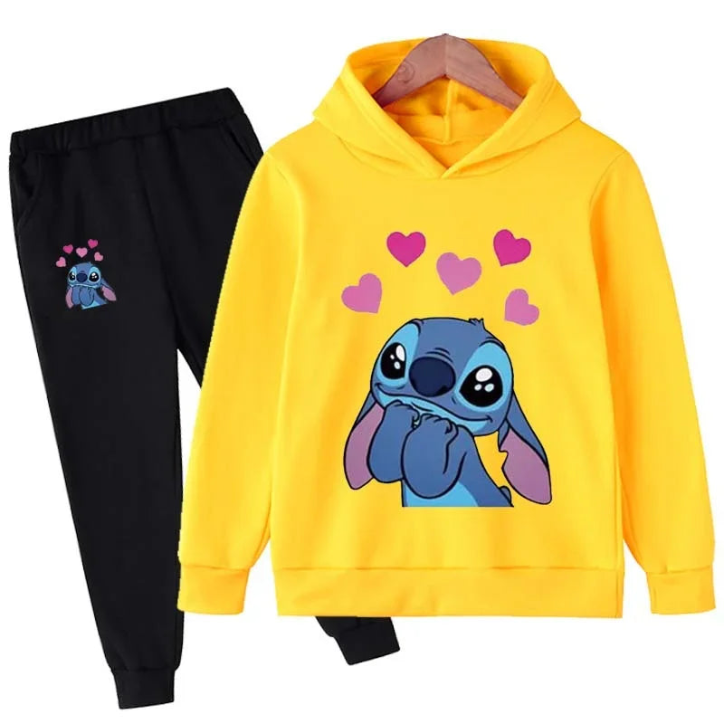 Kids Stitch Hoodie & Pants Tracksuit (1–16Y)