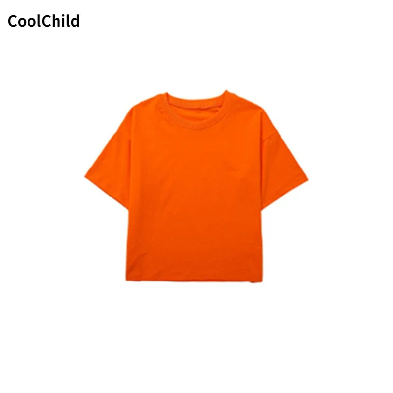 Kids Hip Hop Streetwear Set – Crop Top & Cargo Pants