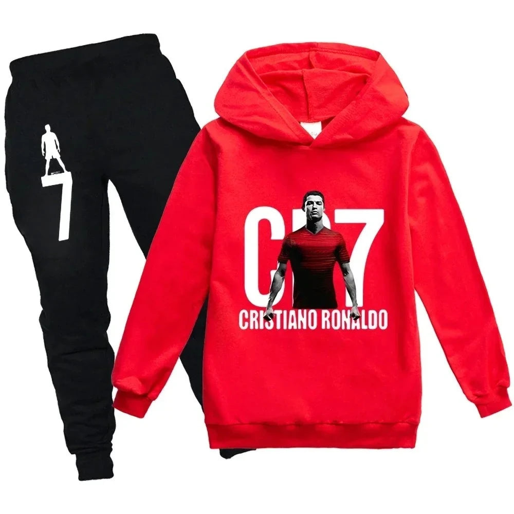 CR7 Kids Football Hoodie & Pants Set (3–12Y)