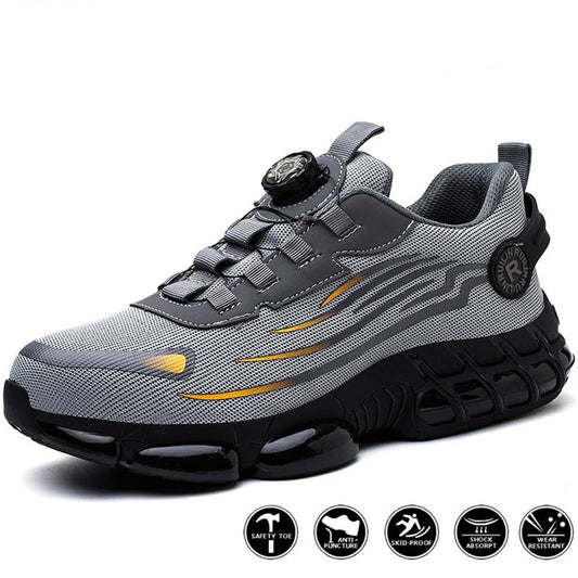 Men’s Steel Toe Work Shoes – Anti-Puncture Non-Slip Safety Boots