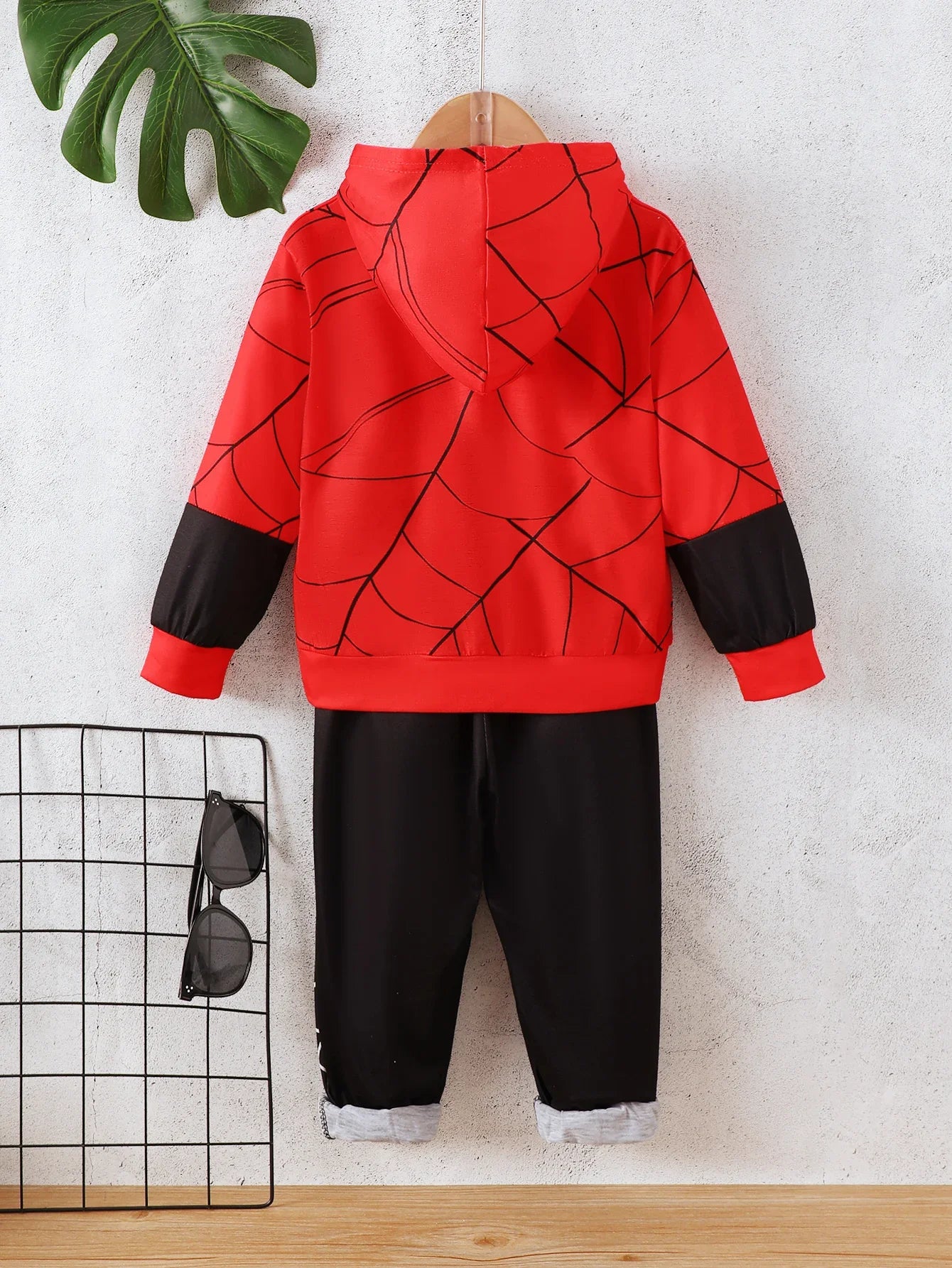 Kids 2-Piece Cartoon Hoodie & Pants Set – 4–7Y