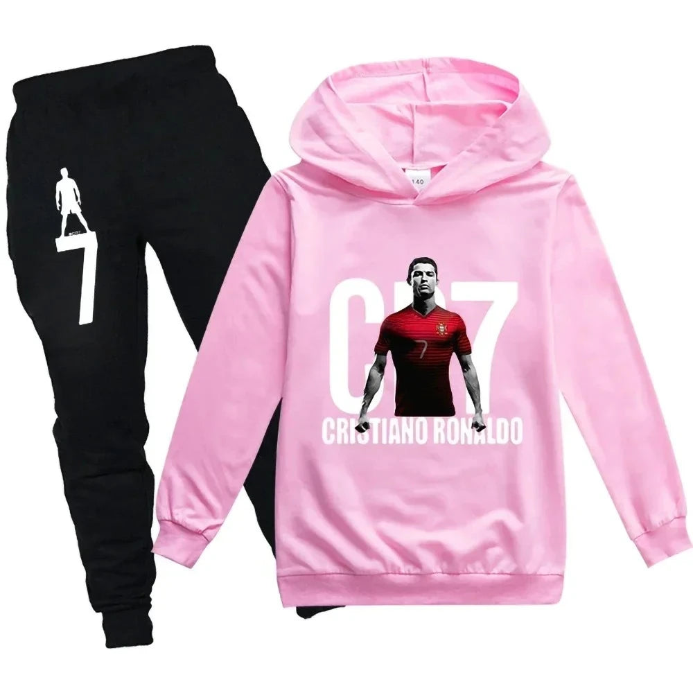 CR7 Kids Football Hoodie & Pants Set (3–12Y)