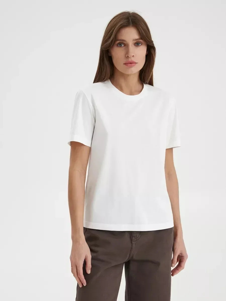 Women’s Summer Cotton T-Shirt – Short Sleeve Loose Top