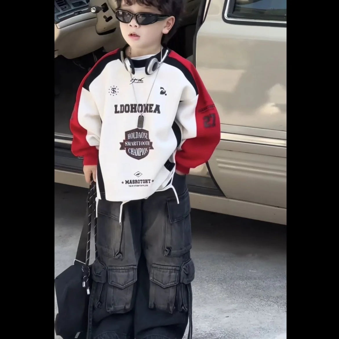 Boys Cotton Sweater & Jeans Set – Autumn 2025