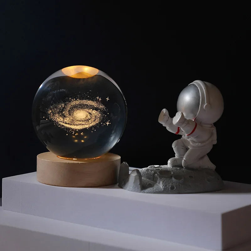 Galaxy 3D Moon Crystal Ball