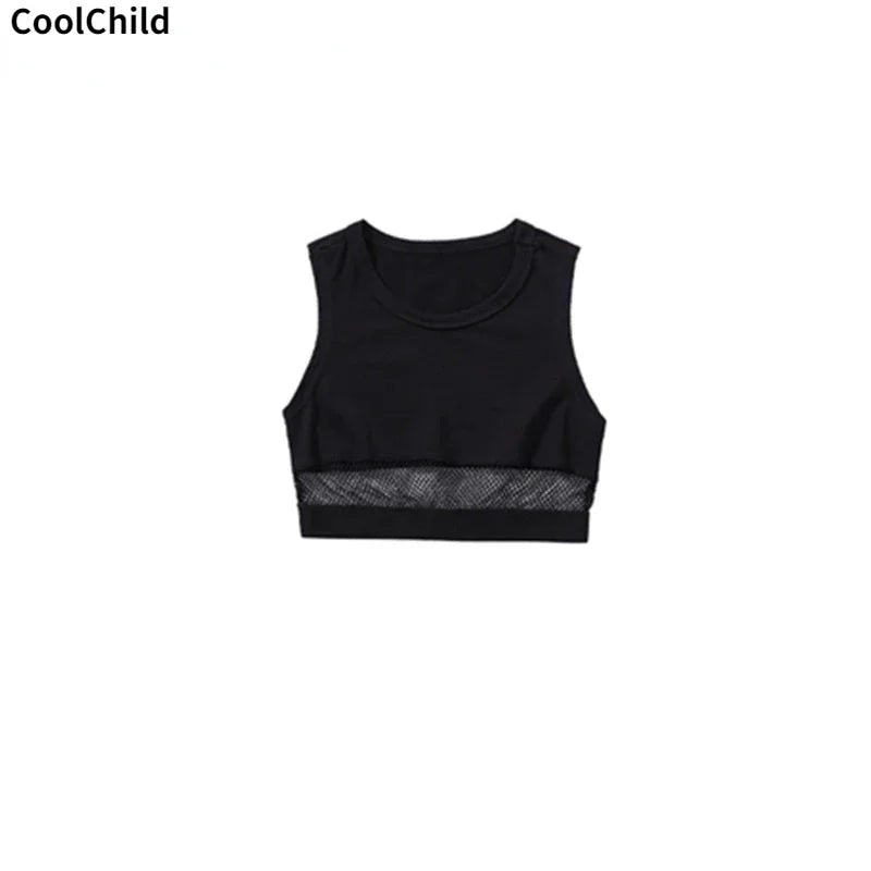 Kids Hip Hop Streetwear Set – Crop Top & Cargo Pants