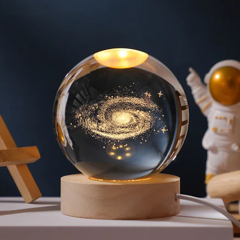 Galaxy 3D Moon Crystal Ball