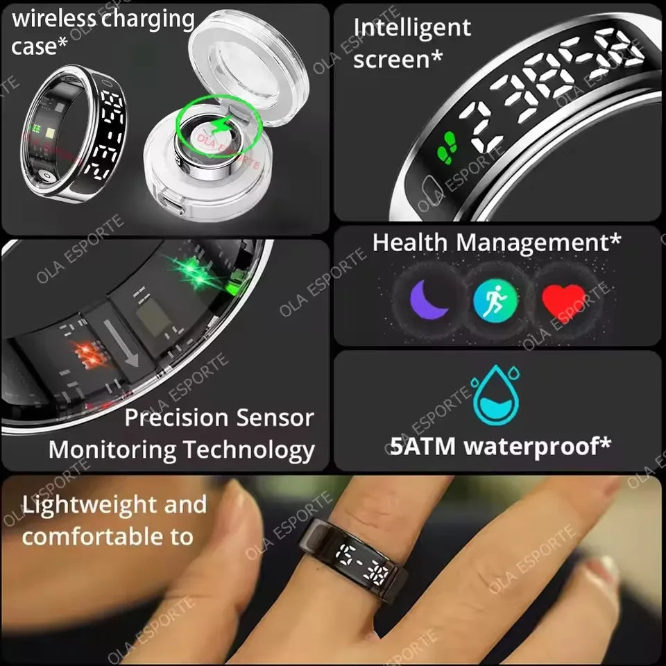 Smart Ring Heart Rate & Blood Oxygen Monitor