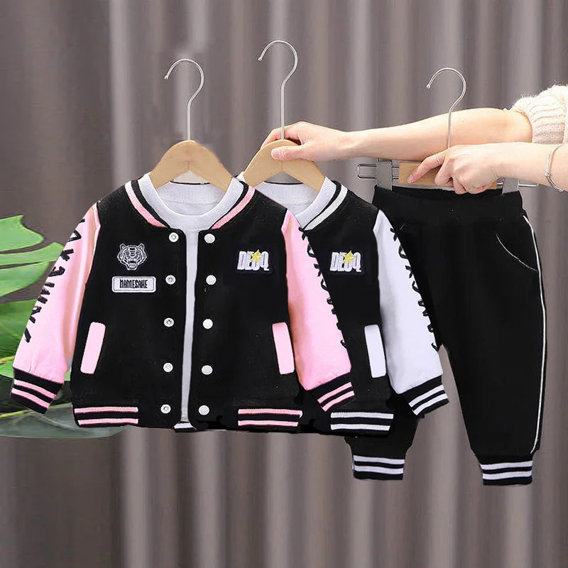 Kids Baseball Jacket & Pants Set – Spring/Autumn