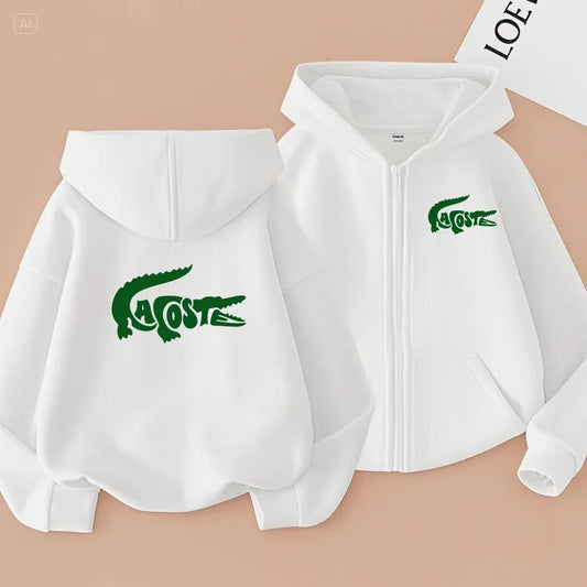 Kids’ Hooded Sports Jacket – Zippered Casual