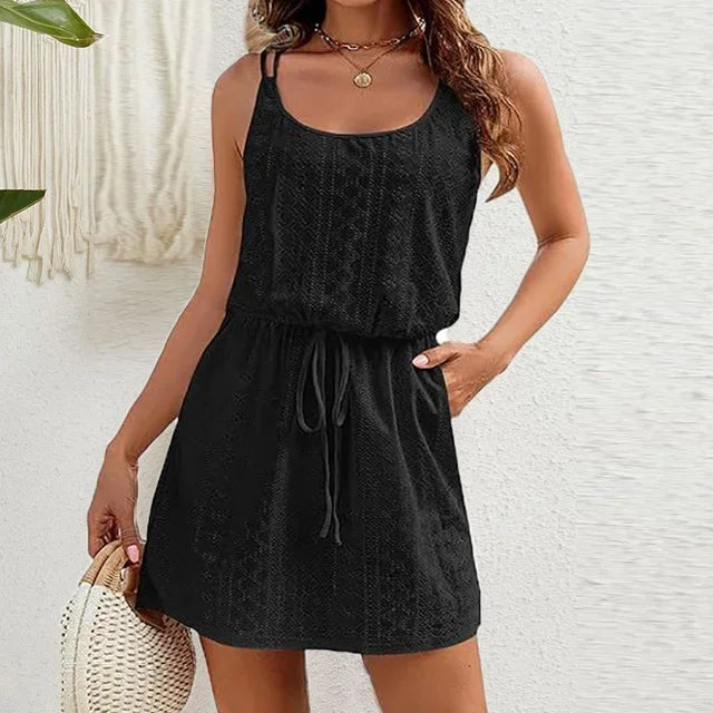 Women’s Summer Sleeveless Mini Dress – Casual A-Line Sundress