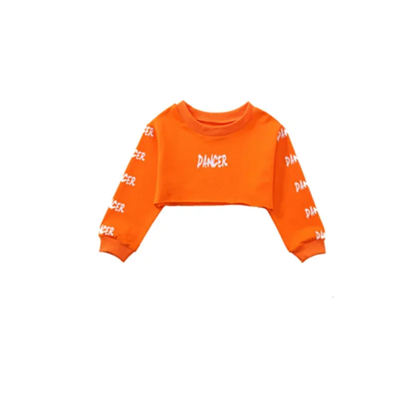 Kids Hip Hop Dance Set – Crop Top & Cargo Pants