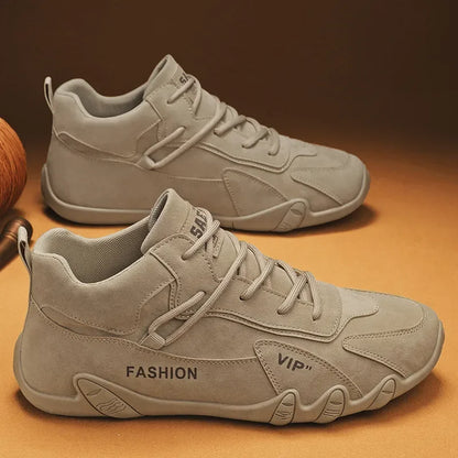 Ankle Boots For Men 2025 Spring Man Casual Sneakers Non Slip Khaki Work Mens Shoe Short Boots Loafers Lace Up Zapatillas Hombre