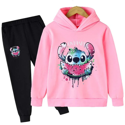 Kids Stitch Hoodie & Pants Tracksuit (1–16Y)