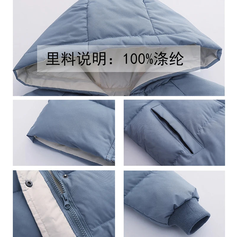 Boys Hooded Winter Coat – Warm Long Jacket (2–10Y)