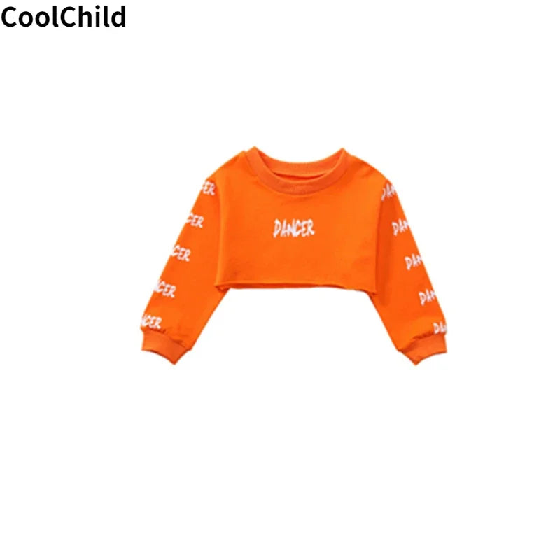 Kids Hip Hop Streetwear Set – Crop Top & Cargo Pants