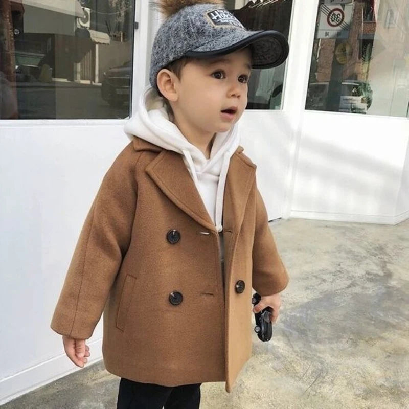 Boys Wool Lapel Coat – Autumn/Winter (1–6Y)
